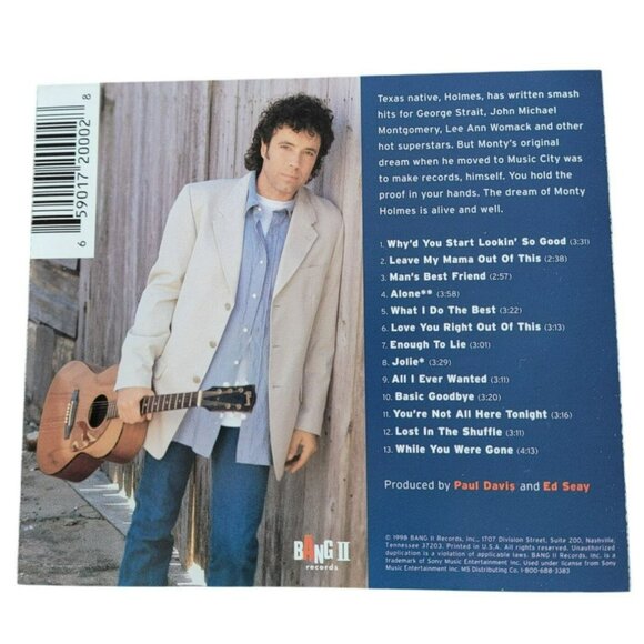 Monty Holmes All I Ever Wanted Country Music CD Album 1998 37491cd - Picture 2 of 2